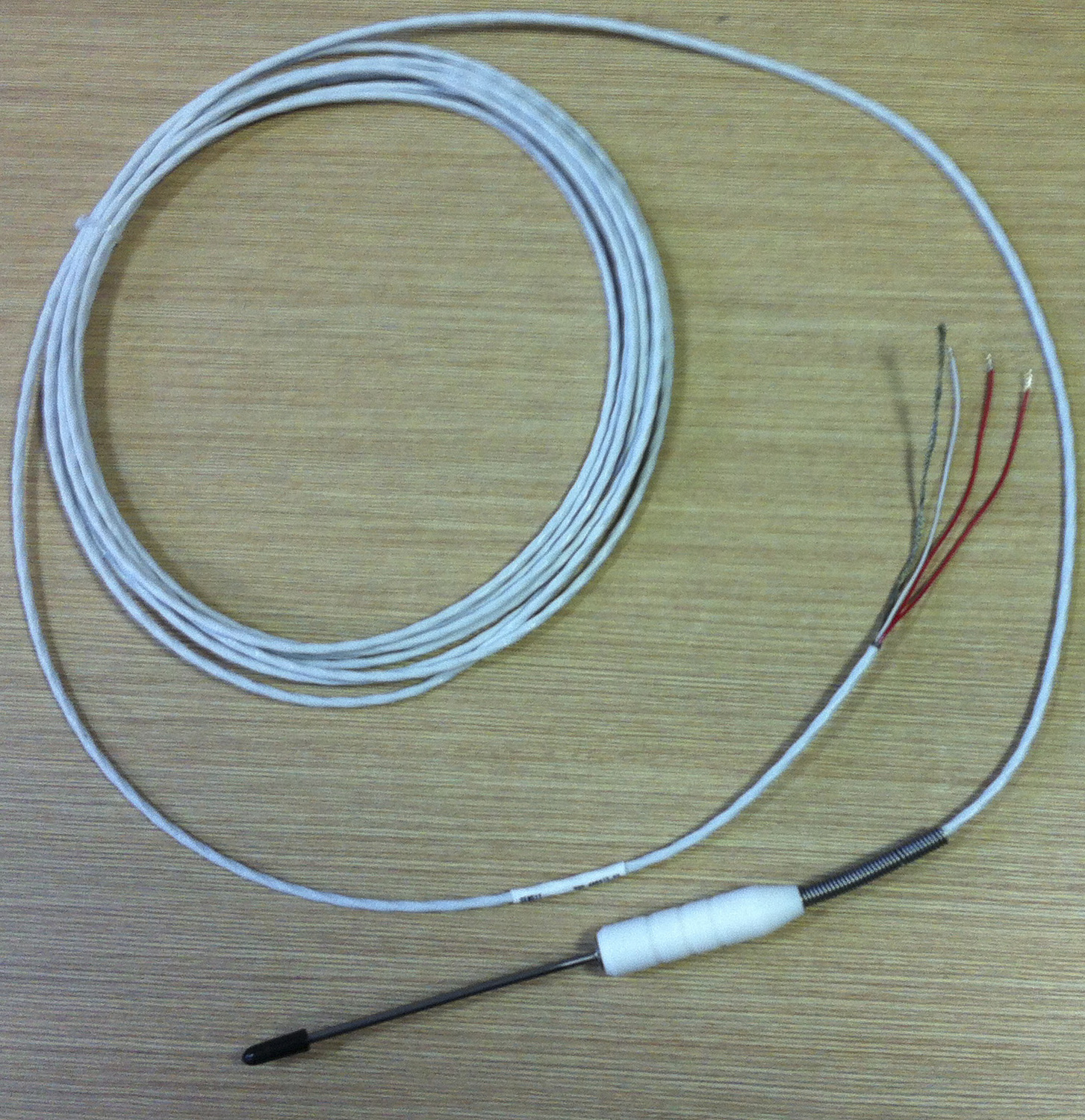 Накольный датчик для измерения температуры в ядре Pt100, игла 100 мм, 7 м кабель